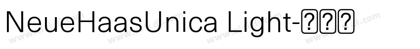 NeueHaasUnica Light字体转换